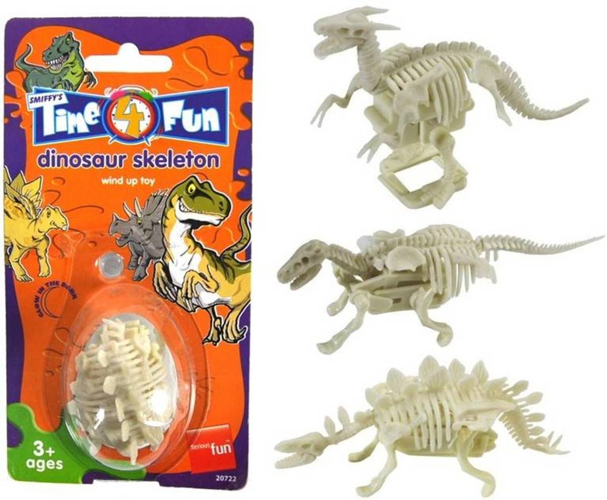 6 STUKS | Opwindbaare Glow In The Dark dinosaurus